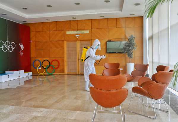 Nettoyage et désinfection du siège du Comité National Olympique Marocain 